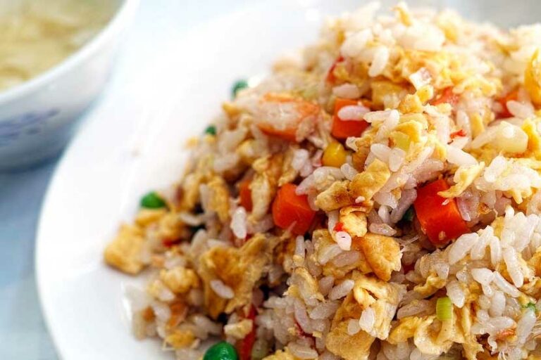 Chinese fried rice with tofu and egg